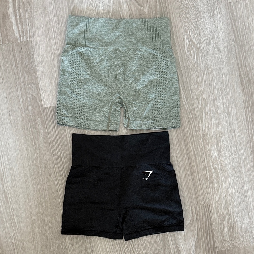 Gymshark Shorts in Black and Light Green
